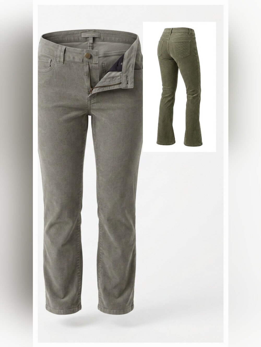 Democracy "AB" SZ 12 Sage Green Baby Boot Stretch Jean Muted Earthy Hue